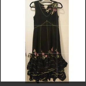 Vintage April Cornell Ruffled Dress Size XS